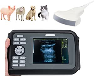 5.5 inch Portable Handheld Veterinary Scanner Machine with Convex Probe Animals Pet Pregnancy for Pigs, Sheep, Goats, Dogs