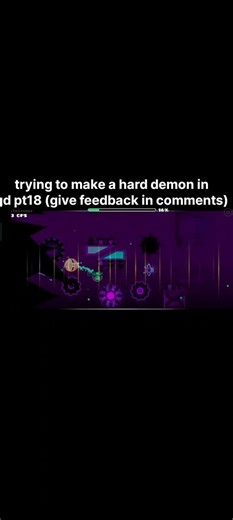 trying to make a hard demon in geometry dash pt18 #gd