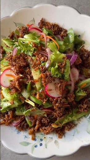 Crispy Tofu Salad with Lemon-Honey Dressing