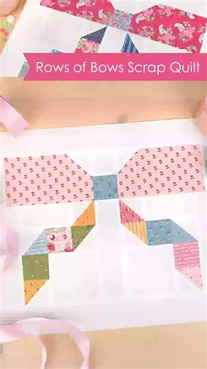 Kimberly Jolly & the FQS team on Instagram: "✨ Quilt progress! ✨⁠ ⁠ I’m making progress on my Rows and Bows Quilt by Kassidy Grace (@kassidygracedesigns), and I officially have 4 blocks done 🎉 My newest block uses the Berry & Sage fabric collection by Lori Holt (@beelori1), and it turned out so cute! I love that this pattern works beautifully with one fabric collection or a scrappy mix like I’m doing.⁠ ⁠ 👉 Would you make this quilt all in one collection or go scrappy?"