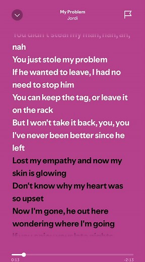 My Problem - Jordi Lyrics & Video