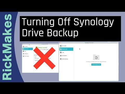 Turning Off Synology Drive Backup
