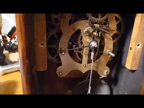 Adjusting the Verge and crutch assembly on a Seth Thomas clock to put it in beat 20210718 161852