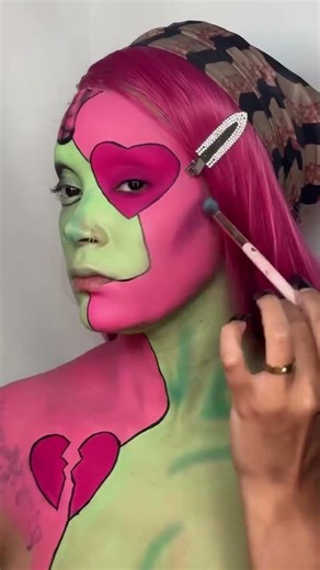 Zombie Makeup | Pink and White Mesh Lenses