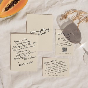 Handwritten Wedding Invitation Suite Template, Modern Wedding Invite, Handwritten Calligraphy Letter, Minimalist Wedding, Wedding Stationary - Etsy