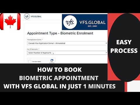 HOW TO BOOK A BIOMETRIC APPOINTMENT ONLINE FOR CANADA VISA WITH VFS GLOBAL IN JUST 1MINUTE|AHEMDABAD