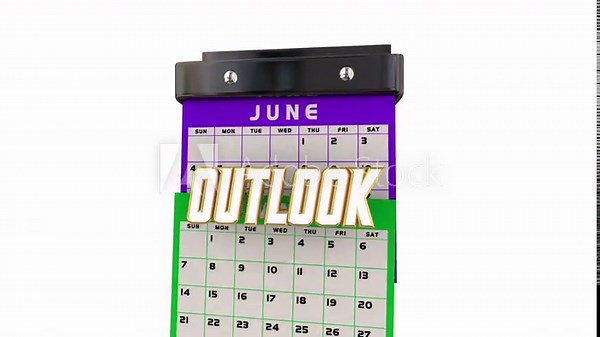 Outlook Calendar Forecast Future Growth Prediction Time Coming Soon 3d Animation