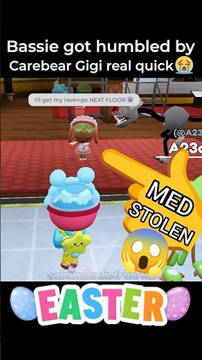 Bassie humbled by Carebear Gigi Skin in Dandy's world new update #dandysworld #roblox #update
