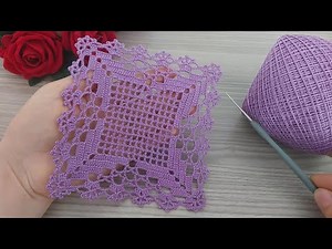 Easy & Beautiful Purple Crochet Square | Beginner Tutorial