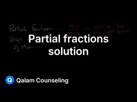 NET Math (Pre-Engineering) | Partial Fractions Solution | Qalam Counseling