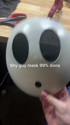 #mario #shyguy #3dprinting #mask I just need to find a brown stretchy strap so I can complete the mask
