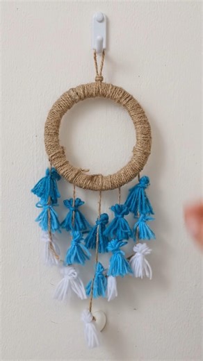 Easy Jute & Yarn Wall Decor 💙🤍