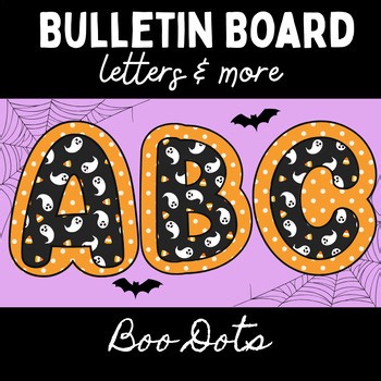 Boo Dots Halloween Bulletin Board Letters Classroom Decor