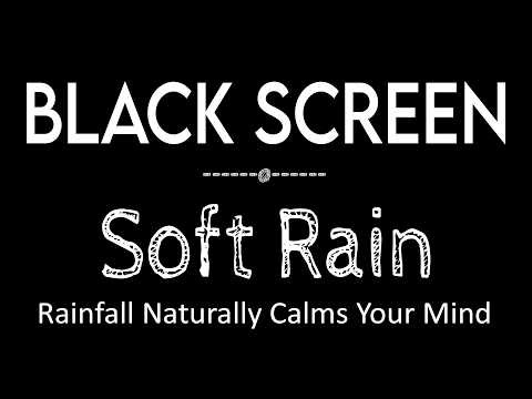 Relax & Deep Sleep with Soft Rain Sound Black Screen | Rain for Sleep and Meditation