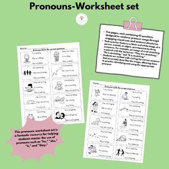 Pronouns worksheets -multiple choice