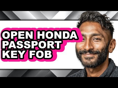 How to Open Honda Passport Key Fob (Full Guide)