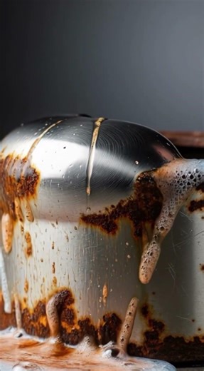 When green and blue foam turns dirty… that’s the rust coming off