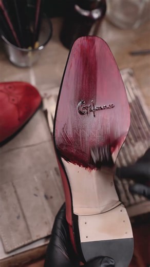 Gifennse Burgundy Oxford Coloring Process | Handmade Leather Magic H #derby #shoes #handmade