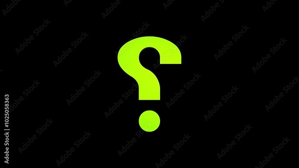Question mark shaped 3D icon animation. Ask, help, support concept symbol animation video.
