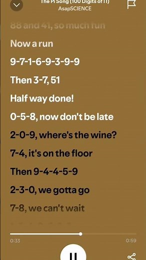 100 Digits Of Pi - asapSCIENCE lyrics!