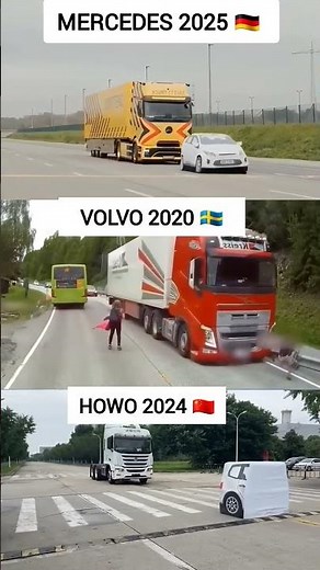 Mercedes vs Volvo vs HOWO: Ultimate Emergency Brake Test