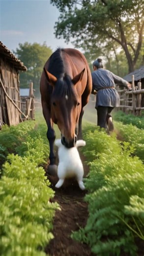 Why is the horse walking backwards?