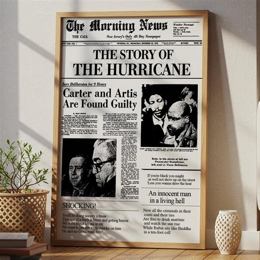 The Story of the Hurricane Art Print | Bob Dylan Inspired 70s Music Decor - Etsy