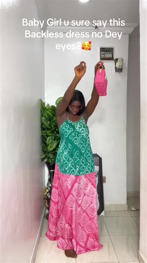 Adire Backless Gown - Stylish and Affordable