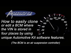 How to clone BCM Modules or VIN change/VIN edit a BODY CONTROLLER with the VIN stored in four places
