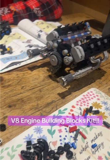 V8 Engine Building Blocks Kit for Kids