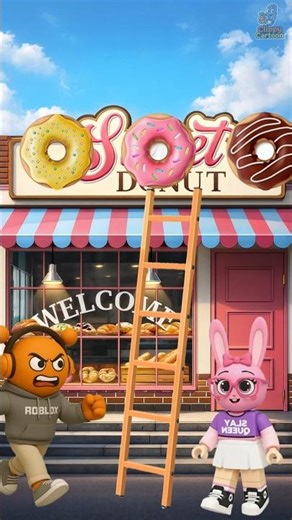 Fighting Over Donut, Oren Funbot vs Pinky #usa #cartoon #animation