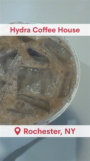 Join me for a taste of heaven at Hydra Coffee House, Rochester, NY! Their sugar cookie bar & iced chai latte with almond milk were to die for. There's more to love with tons of seating and a cozy ambiance. #HydraCoffeeHouse #ROchesterNY