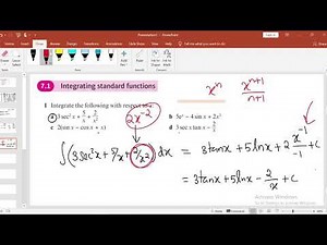 Integrating various functions a level maths