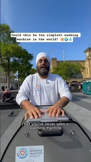 Could this be the simplest washing machine in the world? 🧺🌍💧