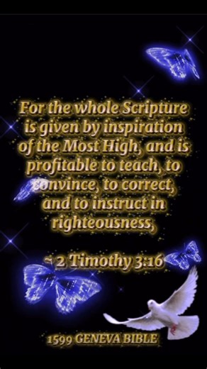 11 reactions | 2 Timothy 3:16 from the 1599 Geneva Bible ~ For the...