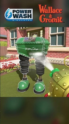 Wallace & Gromit x PowerWash Simulator 💦 | OUT NOW! #WallaceandGromit #Shorts