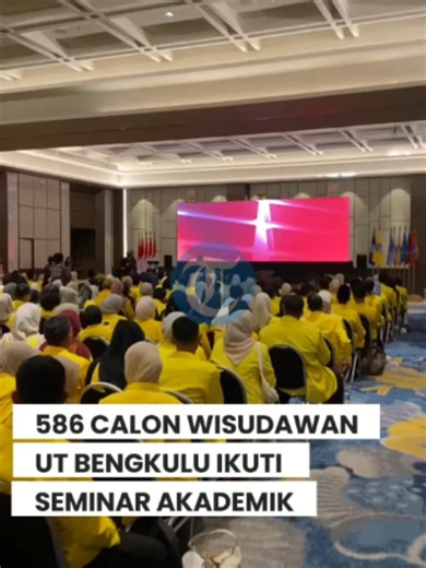 586 Calon Wisudawan UT Bengkulu Ikuti Seminar Akademik, Diminta Bangun Integritas dan Karya Sebanyak 586 mahasiswa dan mahasiswi Universitas Terbuka (UT) Bengkulu mengikuti Seminar Akademik Universitas Terbuka Bengkulu di Hotel Mercure, Kota Bengkulu, Sabtu (19/9/2026). Kegiatan tersebut menjadi salah satu rangkaian menjelang prosesi wisuda yang akan dilaksanakan pada Minggu (20/9/2026) besok. Seminar akademik ini mengangkat tema