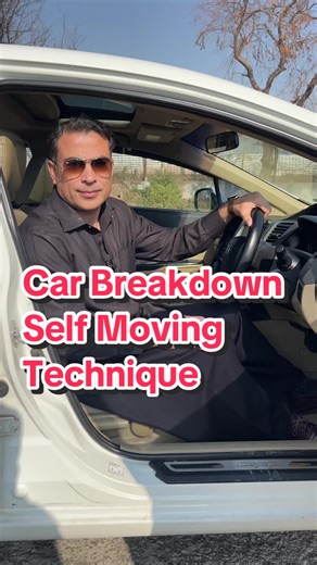 Car breakdown | Moving a car using seat belt | Self moving a car using seat belt. #cartips #carbreakdown #recovery #drivingtips #Foryou @Drivelogy @drivelogypashto @Clearview Driving @First Journey Driving School