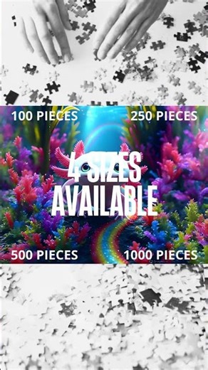Adorable Axolotl Jigsaw Puzzle: Rainbow Coral Reef Adventure for All Ages