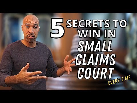 How to win in small claims court-without lawyer-attorney-present case