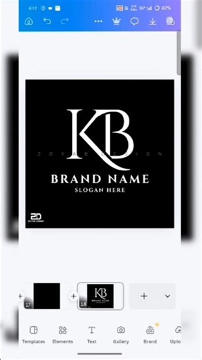 How to Design KB Logo in Canva | Creative Logo Design Tutorial #canvatutorial #logodesign