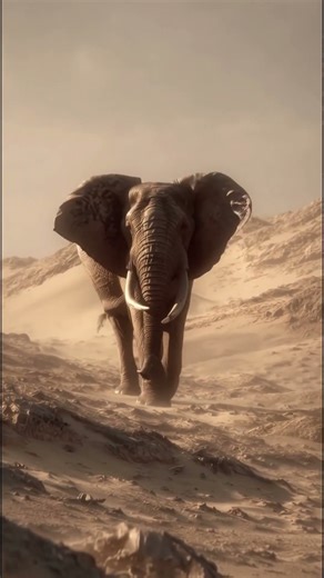 Desert is only for elephant: He is wandering for food
