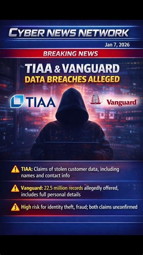 TIAA and Vanguard Breach #cyberattack #cybersecurity #news #hacker