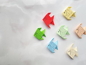How to make Origami fish step-by-step