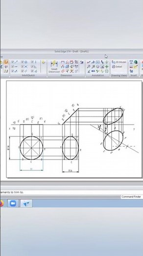 Projection of planes: Circular lamina #engineeringdrawing #projectionofplanes #caed #vtu