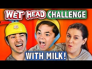 WET HEAD CHALLENGE WITH MILK! (ft. KIDS REACT Cast) | Challenge Chalice