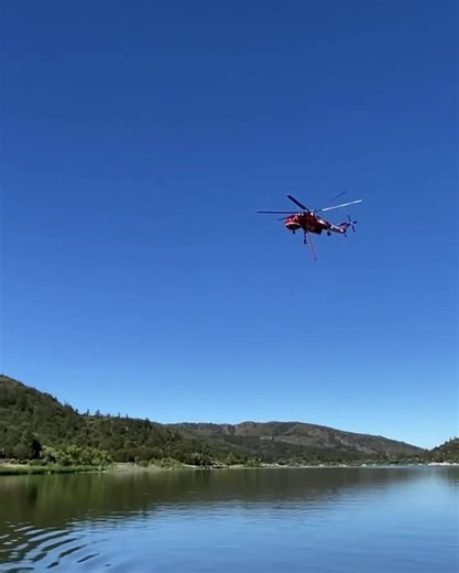WE ❤️ FIREFIGHTERS Lake Hemet loves being a place where helicopters can fill up easily during a fire. We are so grateful for the men and women who risk their lives to protect and serve our communities. Kevin Johnson II captured this awesome footage this past week. golakehemet.com | Lake Hemet Campground