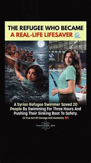 Refugee Swam for 3 Hours to Save 20 Lives 😳 #didyouknow #shorts
