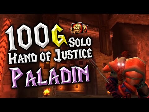 Paladin 100 FLAT GOLD per hour - Solo Selling Hand of Justice - WoW Classic