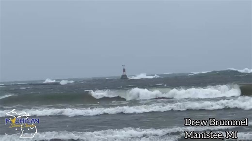 Lake Michigan was FIERCE today! Here’s a video from this afternoon out of west central Michigan showing some of the wave action! Storm Chaser Drew Brummel | Michigan Storm Chasers